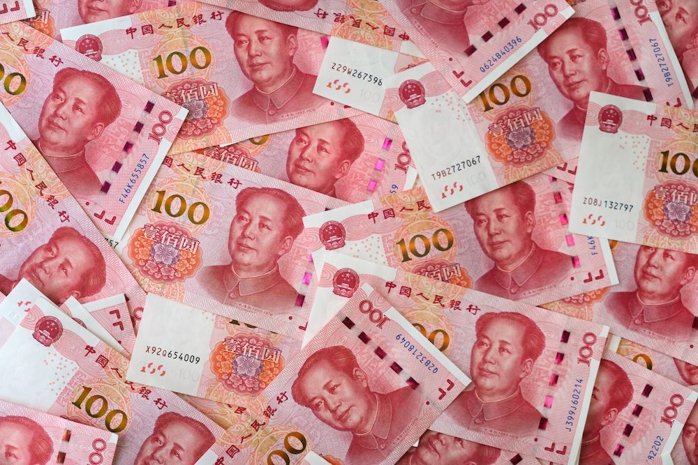 100 RMB banknotes